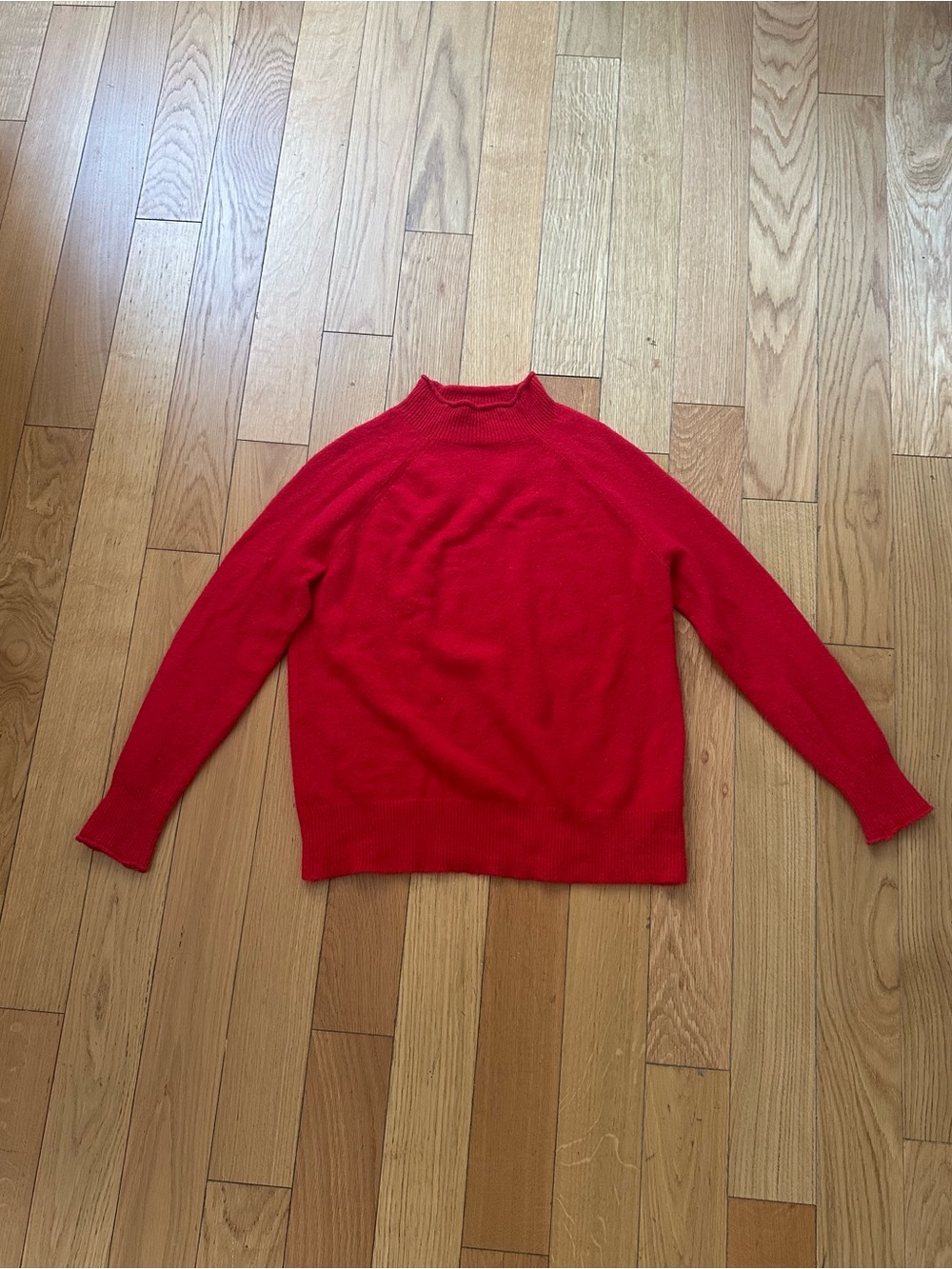 J.Crew Roll Neck Sweater Red Merino Wool Alpaca Blend